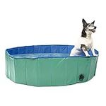 Pet Mania - Medium Green Foldable Pet Swimming Paddling Pool for Dogs - 120x30cm