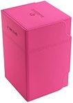 Gamegenic Watchtower 100+ XL Convertible Deck Box | Double-Sleeved Card Storage | Card Game Protector | Nexofyber Surface | Holds Up to 100 Cards | Pink Color | Made by (GGS20109ML)