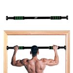 Roughhouse Multi-Functional Pull-Up Bar for Home Workouts | No Screw pull up bar stand with Anti-Skid Grip [Length 60-100 CM] for Pull-Ups, Chin-Ups, Push-Ups, Sit-Ups, and Stretching Adjustable Upper Body and Core Workout Bar