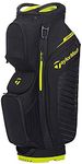 TaylorMade Cart Lite Bag, Black/Neon Lime, 14-Way Top