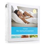 LINENSPA Waterproof Bed Bug Proof Box Spring Encasement Protector - Blocks out Liquids, Bed Bugs, Dust Mites and Allergens - Twin