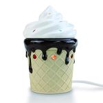 STAR MOON Cute Wax Warmer Wax Melter for Scented Wax Candle Warmer for Wax Melt with One More Bulb Removable Dish Home Decor Home Fragrance Ice Cream Decor Ideal Gift (Sweet Ice Cream)