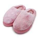 VRITRAZ Soft and Comfy Winter House Clog Indoor Slipper For Womens & Girls, Warm Slipper (Color-Plush Pink, Size-UK-8)