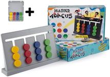 thinkmaster Master Abacus Rubik Abacus Montessori Brain Game Digital Playing Cards with Support and Color Algorithm Generator