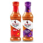 Nando's Peri Peri Chili Sauce - Hot 250g + Garlic 250g, Pack of 1 each