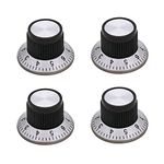 mxuteuk 4pcs Potentiometer Control Knob Volume Audio Electric Guitar Bass Screw Type 24 x 14.5mm (dh) KNOB-C-1