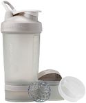 Blender Bottle Shaker Bottle with Pill Organizer and Storage for Protein Powder, ProStak System, 22-Ounce, Smoke Grey