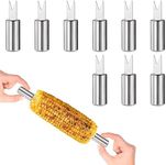 Corn on The Cob Skewers,10 Pcs Corn on The Cob Holders,Stainless Steel Corn Cob Holders,Corn on Cob Holders,Corn on Cob Skewers for Kitchen BBQ Camping Party