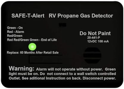 Safe T Alert 20-441-P-BL Mini Hard-Wired Propane/LP Gas Alarm - 12V, 20 Series, Black, (Look May Vary)