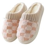 CLOST & TWON home cotton slipper for women autumn and winter anti -slip cut home use for couple Soft comfortable Sole indoor slippers (1 pair) pink