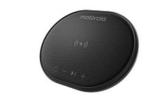 Motorola Sonic Sub 500 Bluetooth Speaker with Wireless Charging Station - 5 W Speaker with 15 Pieces Playtime - IPX7 Waterproof - Alexa and Google Assistant - Black