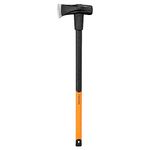 Fiskars Splitting Hammer X46, 2-in-1: Ax and Hammer, Hardened Steel Blade/Glass Fiber ReinForced Plastic Handle, Black/Orange, 1001705, Standard, 92 x 26 x 8 cm