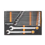 GEARWRENCH 24 Piece 12 Point Long Pattern Combination Metric Wrench Set in Foam Storage Tray - GWMSCWL12MM