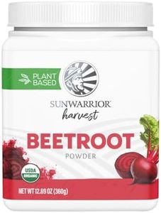 Sunwarrior Beet Root Powder Nitric Oxide Increase Stamina Blood and Flow Circulation Natural Non-GMO Keto Vegan Superfood for Smoothies Acai Pudding Baking 360g sq tub (90 Servings) Organic Harvest