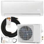 RELAX4LIFE Mini Split Ac/Heating System - 12000BTU Mini Split Air Conditioner w/Heat Pump, Remote Control, Timer, Self-Cleaning, Installation Kit, 21 SEER2 208-230V Inverter Split AC Unit