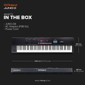 Roland JUNO-D8 88-Key Synthesizer Keyboard – Professional Digital Piano