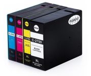 Haline 2700XL Primium Combo Ink Cartridge for USE in Canon PIXMA MAXIFY MB5070, MB5170, MB5370, MB5470, iB4070, iB4170 Printers {1 Set (Bk,C,Y,M)}