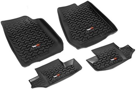 Rugged Ridge All-Terrain 12987.02 Black Front and Rear Floor Liner Kit for Select Jeep Wrangler Models