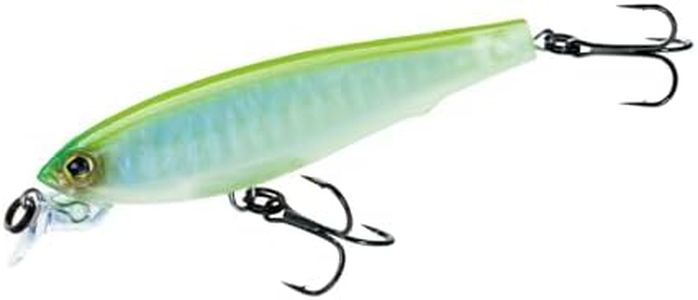 Yo-Zuri 4-Inch Luminescent Aurora Chartreuse Minnow Suspending Lure, 1 Piece, Bass, Snook, Fishing Suspending Minnow Lures