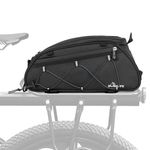 BOBILIFE Bike Trunk Rear Rack Insulated Bag - 10L Large Waterproof Bicycle Travel Expedition Rack Cargo Carrier Bag for Bicycle, E-Bike and Motorcycle (Side Bags No Included)