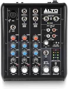 Alto TrueMix 500 - mezclador de audio 5", entrada MIC XLR, interfaz de audio USB para actuar en directo, podcasts, streaming, grabación, DJ, Mac y PC