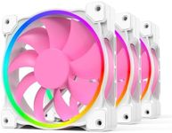 ID-COOLING ZF-12025-PINK Trio 120mm Case Fan 3 Pack Pink Fan MB Sync(5V 3pin) PWM Fans for Radiator/CPU Cooler/Computer Case