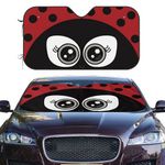 Cute Ladybug Windshield Sun Shade Front Protector Folding Car Sun Visor Blocks Uv Rays Keeps Your Vehicle Cool