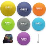 SHOP PLAY 9 | Plyometric Weighted Balls for Baseball | Soft Weighted Medicine Ball for Baseball, Softball, Pilates, Yoga Physical Therapy Pitching and Velocity Training (7 Pack)