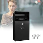 Wall Mounted Cigarette Butt Receptacle,Ashtray,Outdoor Commercial Smoking Receptacles,Cigarette Butt Can.Cigarette Bin,Black