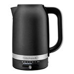 KitchenAid 1.7L Variable Temperature Kettle, Adjustable Temperature Control 50°C-100°C, Quick Boil & Water Level Gauge, Cast Iron Black