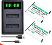 2X LI-50B LI50B 1800mah Battery +Charger for Olympus mju Tough 1010 1020 1030 SW