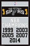 Trends International San Antonio Spurs-Champions 17 Premium Wall Poster, 22.375" x 34"