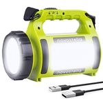 NOVOSTELLA Rechargeable LED Torch, Multi-Functional Camping Light, 2000mAh Waterproof Outdoor Spotlight Searchlight, High Power Beam Flashlight, 650lm Lightweight Lantern