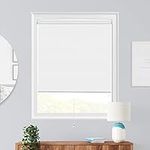 CHICOLOGY Roller Shades, Cordless Blinds, Window Shades for Home, Roller Window Shades, Window Treatments, Door Blinds, Light Filtering Shades,View-Tiful Chantilly White (Solar), 34" W X 72" W