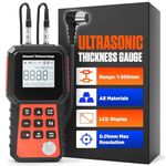 Ultrasonic Thickness Gauge Industrial-882 / Steel, Metals, Plastic, Glass, PVC, Pipes Thickness Gauge Meter – Range 0.039 to 11.81 inch | 2.4" LCD Display | Auto Calibration (All materiаl)