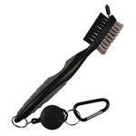 K&V GOLF Golf Club Cleaner Brush with Groove Cleaning Tool - Dual Golf Club Brush with Bag Hanging Clip - Golf Club Groove Cleaner & Cleaning Brush - Golf Cleaning Kit