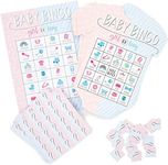 Gender Reveal Bingo Game Set, Party Supplies (38 Pieces)