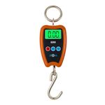 ATOM A308 Weight Machine for Luggage & Travel (200 Kg) | Luggage Weighing Scale for Flights | Portable Digital Hanging Scale with Tare & Pointed S-Shaped Hook, 100 g Accuracy, LCD Display, Handy Size