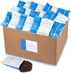Sarasota Coffee Ground Packets | Colombian Medium Roast | Bulk Packs | Gourmet Columbian Low Acid Mold Free Singles Individual Pouches for 12 Cup Coffee Maker | 1.75 Ounce Bags, 100 Count