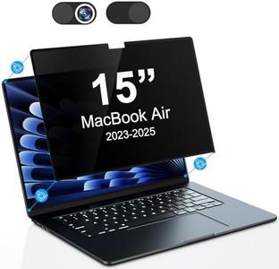 PYS® Privacy Screen MacBook Air 15 inch Compatible with MacBook Air 15.3 Inch Newly Release(2023-2024),Model A3114/A2941 with M3/M2 Chip,Laptop Privacy Screen Shield/Removable/Anti-Spy/Bubble Free