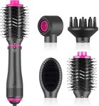 SevenPanda Hair Dryer Brush Blow Dry Hair Brush 4 in 1 Hair Styling Appliances Set with Hairdryer Brush, Hot Air Brush, Hair Diffuser, Hot Brush Suitable for All Hair Types, Ionic Care Frizz-Free