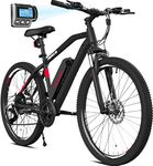 Electric Bike 27.5" EBikes,91Kms Long Range 32km/h Mountain Bike,500W(Peak 750W) Motor, 2X Faster Charge, Front Suspension & Shimano 7 Speed Gears,Digital LCD Display