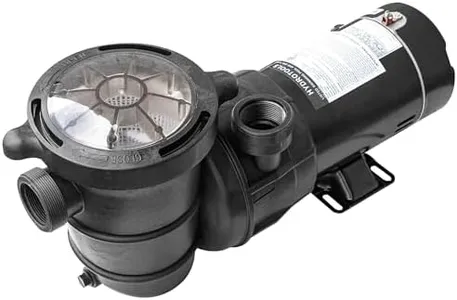 SWIMLINE HYDROTOOLS Swimming Pool Pump For Above Ground Pools | 1.5 HP, Vertical Discharge, 5940 GPH Filter Pumps | 115 V, Powerful Flow W/ Strainer Basket Single Speed Silent Noise DOE Certified