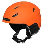 HardnutZ Ski Helmet Black Adult Kids In-Mould Snowboard New HN-104 Mens Ladies Unisex (Orange, 58-61cms)