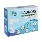 Faire Wash Laundry Detergent Sheet (30 Sheets for 60 Washes) | Plant-Based, Biodegradable Detergent | 1 Sheet = 2 Washes | Tough Stain Removal | Mess-Free Laundry