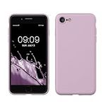 kwmobile Case Compatible with Apple iPhone SE (2022) / iPhone SE (2020) / iPhone 8 / iPhone 7 Case - Slim Protective TPU Silicone Phone Cover - Mauve