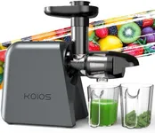 Cold Press Masticating Juicer Machine - 2-Speed & Reverse Function for Vegetables, Fruits, Celery | Quiet Motor, BPA-Free, Easy to Clean with Brush | Slow Juicer for Nutrient-Rich Juices