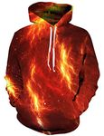 YAJOOEY Unisex Realistic 3d Digital Print Pullover Hoodie Hooded Sweatshirt, Pattern 15, X-Large