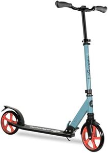 LaScoota Kick Scooter for Adults & Teens. Perfect for Youth 12 Years and Up and Men & Women. Lightweight Foldable Adult Scooter with Large 8” Wheels 220lbs (Regular (Teen), Fusion Blue)
