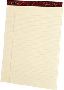 Ampad Heavyweight Writing Pad, 8.5 x 11.75 Inches, Ivory, 50-Sheet Pad (4 Pads per Pack) (20-011)